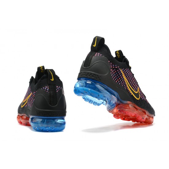 Scarpe Air VaporMax 2021 Flyknit Nero Rosso and Blu Donna/Uomo