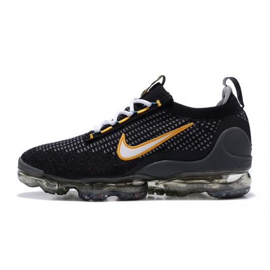 Scarpe Air VaporMax 2021 Flyknit Nero Giallo DH4086-001 Donna/Uomo