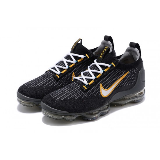 Scarpe Air VaporMax 2021 Flyknit Nero Giallo DH4086-001 Donna/Uomo