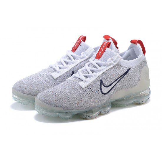 Scarpe Air VaporMax 2021 Flyknit Grigio Rosso DB1550-003 Donna/Uomo