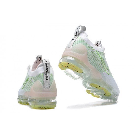 Scarpe Air VaporMax 2021 Flyknit Bianco Verde FD0871-100 Donna/Uomo