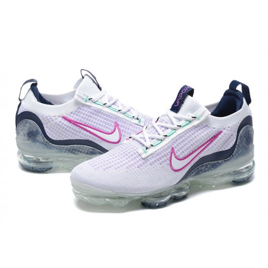 Scarpe Air VaporMax 2021 Flyknit Bianco Rosa DB1550-105 Donna/Uomo