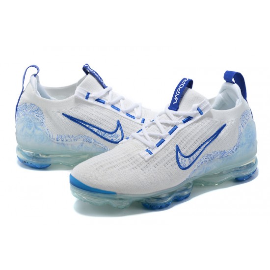 Scarpe Air VaporMax 2021 Flyknit Bianco and Blu Donna/Uomo