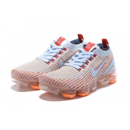 Scarpe Air VaporMax Flyknit 3 Bianco Arancia AJ6910-400 Donna/Uomo