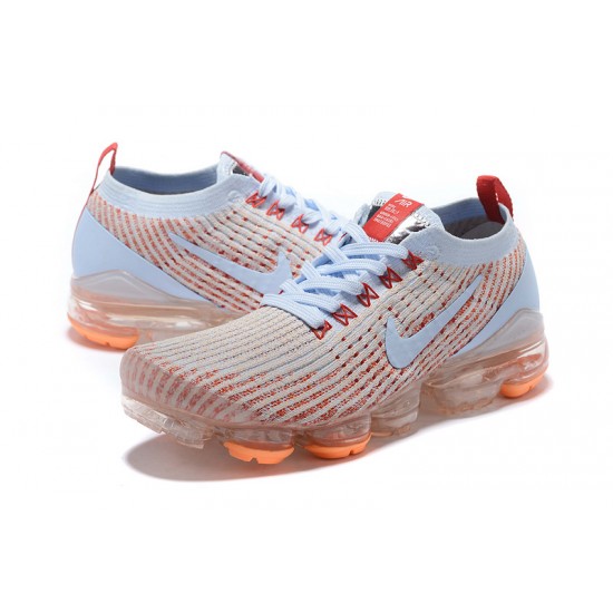 Scarpe Air VaporMax Flyknit 3 Bianco Arancia AJ6910-400 Donna/Uomo