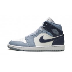 Nike Air Jordan 1 Mid Donna Two-Tone Blue BQ6472-140 Scarpe