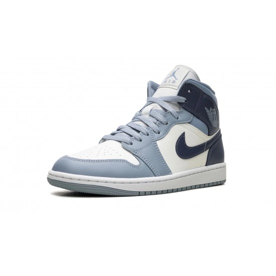 Nike Air Jordan 1 Mid Donna Two-Tone Blue BQ6472-140 Scarpe